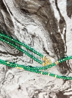 限时福利 绿尖晶石项链 45/50cm混搭好搭档简约时尚项链三圈手链