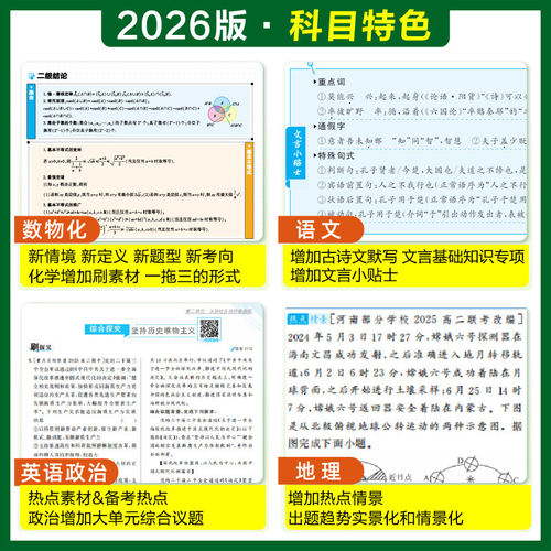 2026必刷题高中同步练习题册语文数学英语物理化学生物政治历史地理必修一二三选修人教a版高一高二上下册狂K重点教辅资料理想树 - 图2
