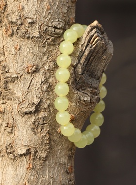 天然新疆和田玉黄口料圆珠散珠