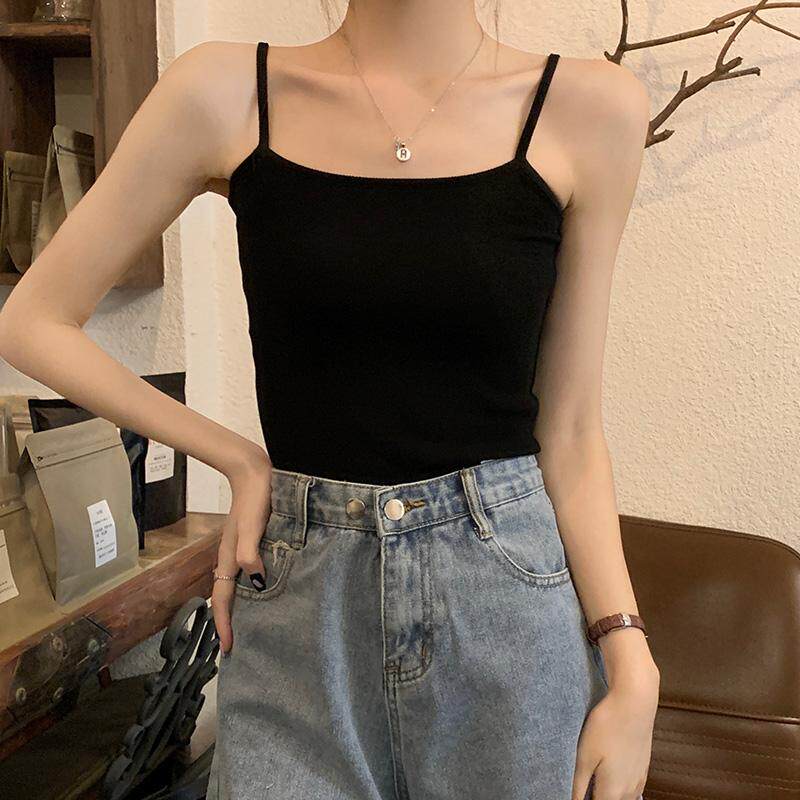 白色吊带显瘦小背心女2025夏季新款无胸垫辣妹西装内搭纯棉上衣服,淘宝优惠券,粉丝福利购,淘宝优惠卷