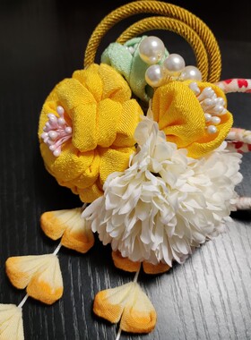 山茶花流苏和服浴衣头饰