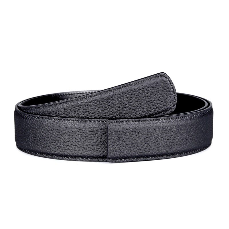 适用于爱马仕皮带H扣头层牛皮无头替换皮带男女士不带头真皮腰带