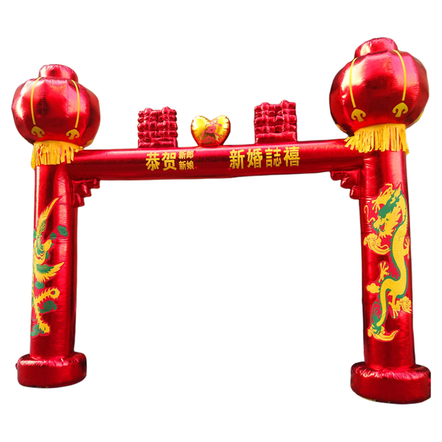 开业庆典婚庆拱门红黄金双喜门亭方型充气气模立柱盘龙凤凯旋门,淘宝优惠券,粉丝福利购,淘宝优惠卷