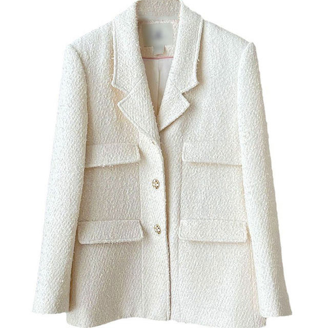 Korean style slim fit jacket, small fragrant style tweed suit