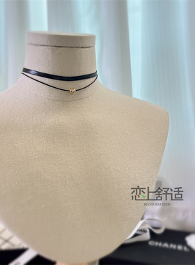 黑色编织转珠甜酷choker锁骨链