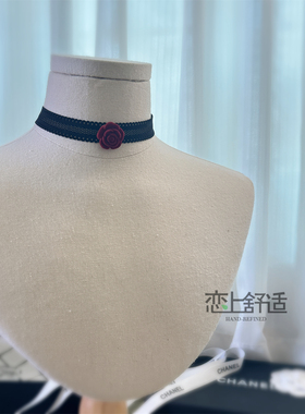 优雅玫瑰choker黑色蕾丝法式复古