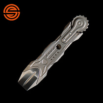 Meat eater SGEDC White Amber Crowbar TC4 titanium alloy multifunctional portable anti-self-rescue outdoor equipped courtesy EDC