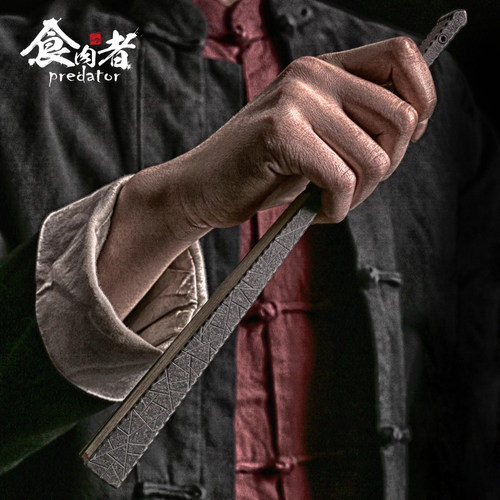 食肉者钛合金折扇子男九寸十八方裂釉战术防身太极功夫扇定制礼品 - 图3