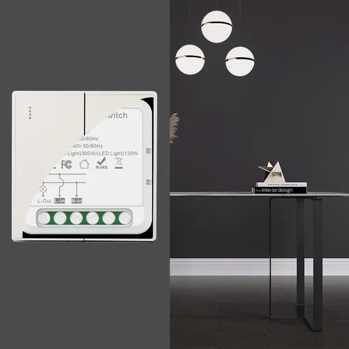 易微联WIFI智能暗盒通断器1/2/3/4路蓝牙语音智能开关控制器 - 图0