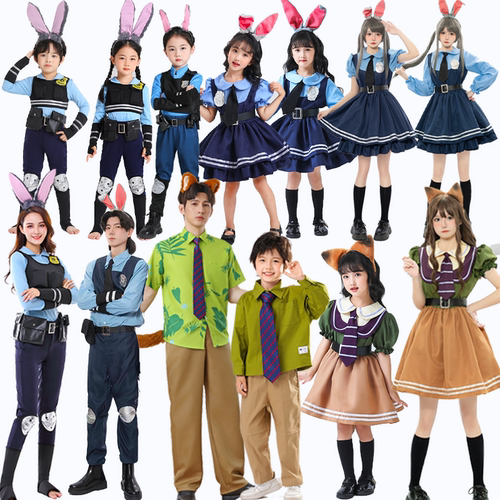 万圣年会节疯狂动物城尼克狐狸兔子警官朱迪cosplay漫展男女服装 - 图2