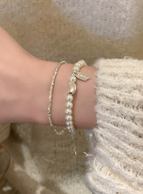 极细碎女生小众高级感叠戴精致手链