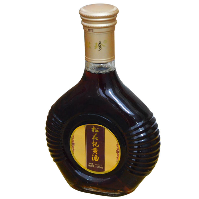 【国珍松花酒】松珍牌松花粉枸杞地黄酒500ml/瓶调节免疫力低下者-图0