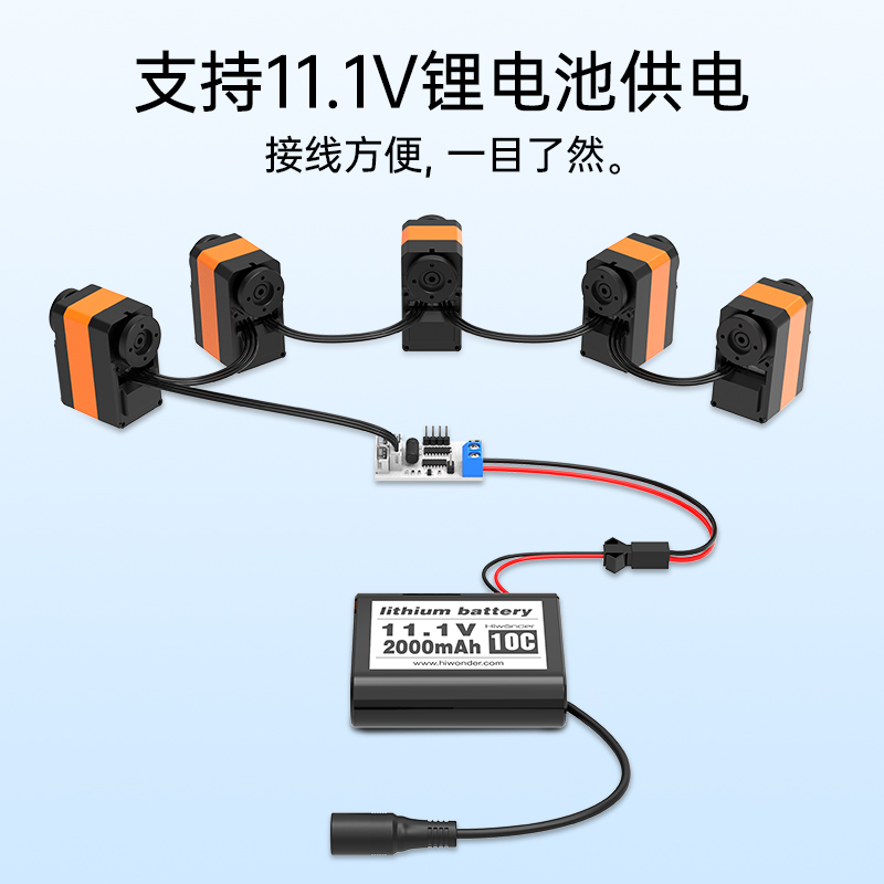 幻尔总线串行舵机HX-35HM磁编码360度可控 CNC金属外壳串口双轴-图1