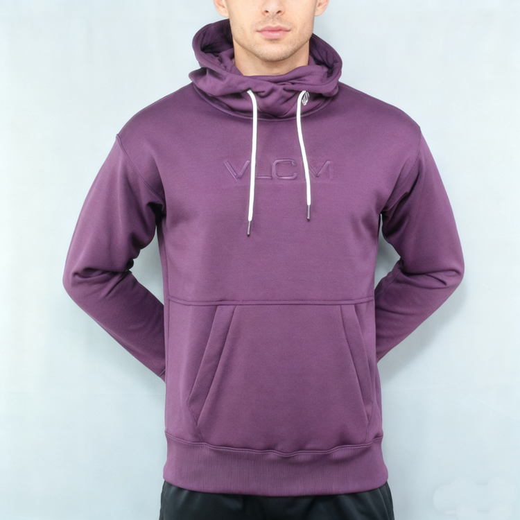 高端立体钢印印花 全包围帽设计 口袋拉链 原旦外矛潮牌V男款卫衣 - 图0