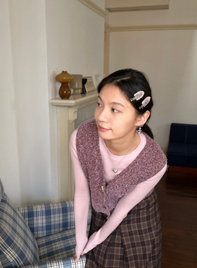 ins风可爱金属花朵隐形发夹女刘海侧边夹发饰发卡小众设计鸭嘴夹