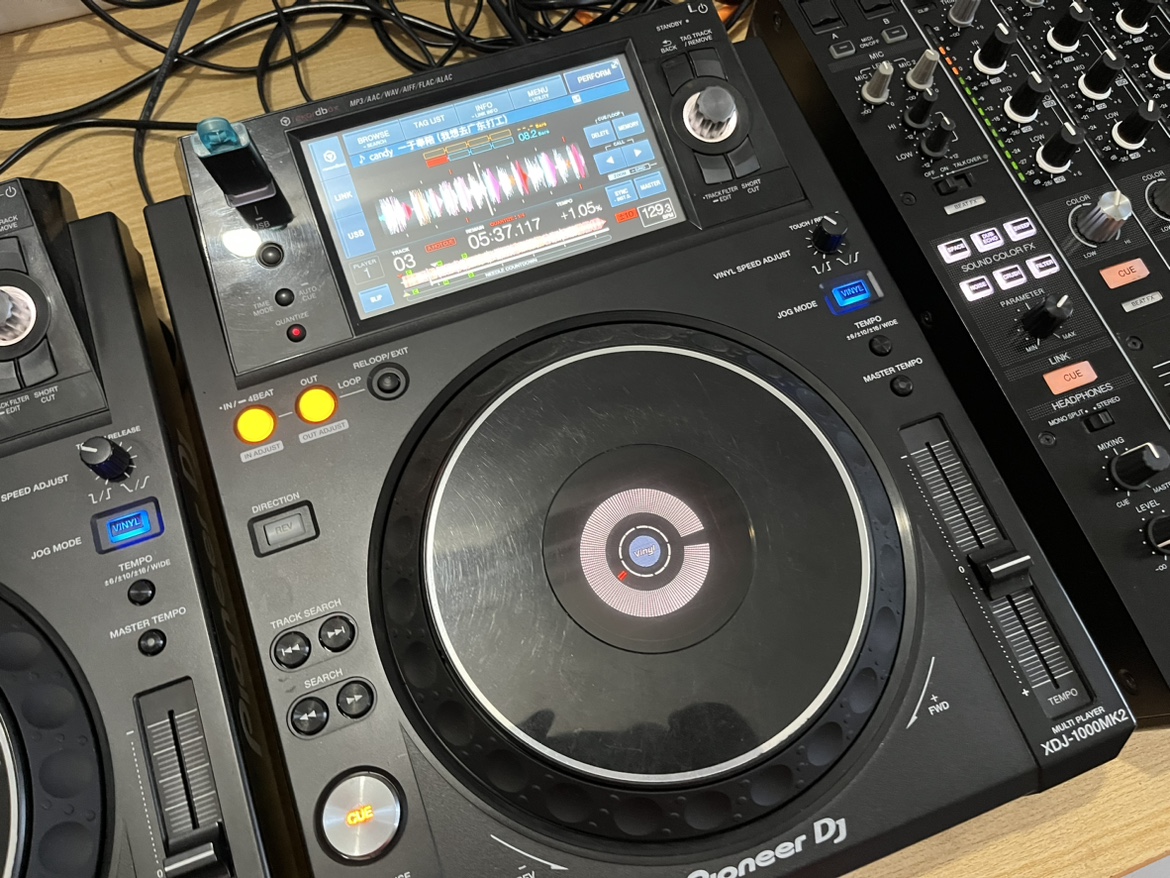 pioneer 先锋XDJ1000MK2打碟机一对 触屏 彩色波纹 Rekordbox - 图1