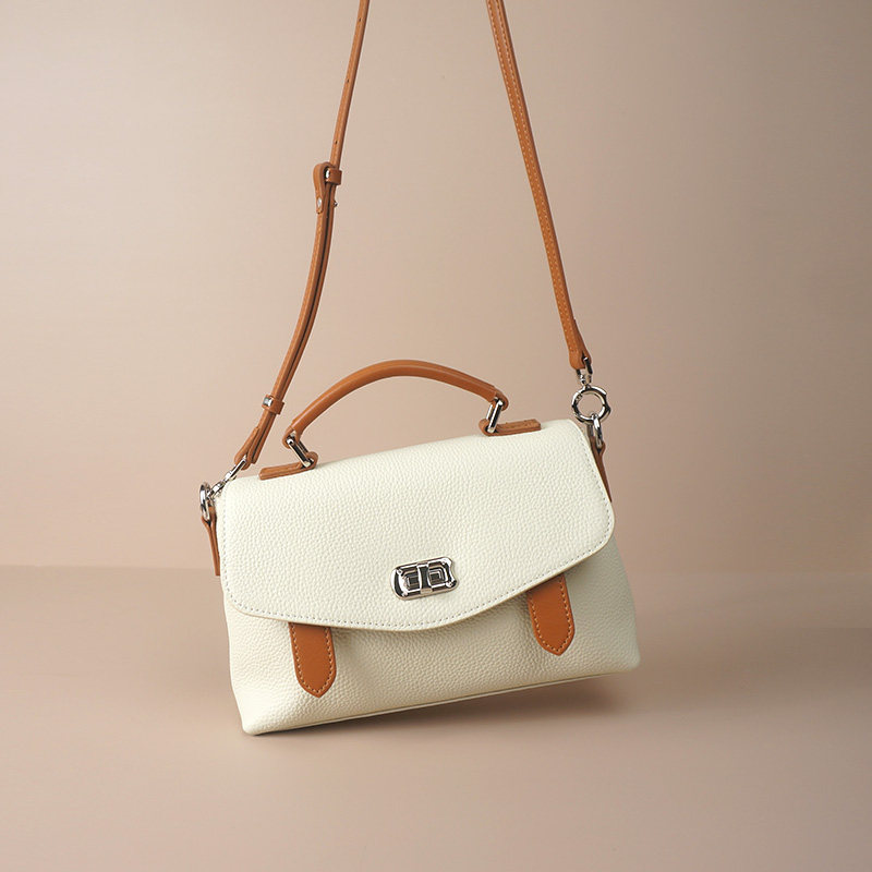 怪兽君法式小众剑桥包真皮小方包高级感头层牛皮斜挎包撞色小包包,淘宝优惠券,粉丝福利购,淘宝优惠卷