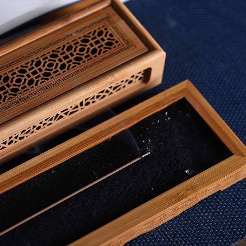 楠竹卧香炉线香盒竹木制熏香炉复古镂空焚香炉卧式藏香檀香托香座,淘宝优惠券,粉丝福利购,淘宝优惠卷