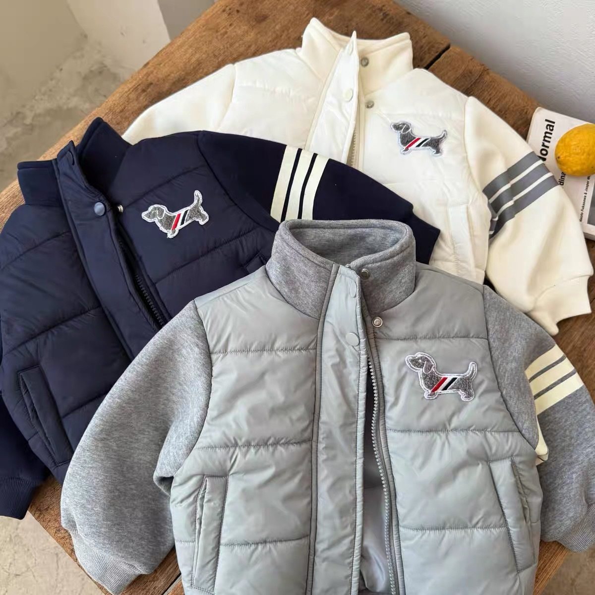 小布熊儿童夹棉外套2025冬男童tb潮牌夹克宝宝小童保暖棒球服棉衣,淘宝优惠券,粉丝福利购,淘宝优惠卷