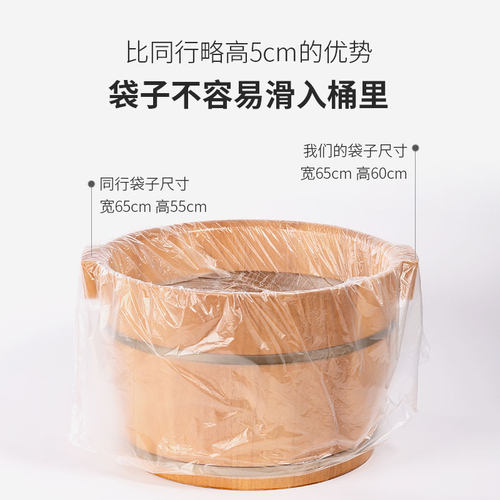 一次性足浴袋泡脚袋塑料袋加厚洗脚盆木桶泡脚桶足疗袋泡脚足浴袋 - 图1