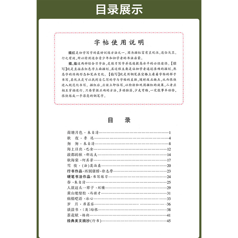 （邹慕白楷书字帖著名散文名人名言唐诗宋词三百首成语接龙练字帖） - 图2