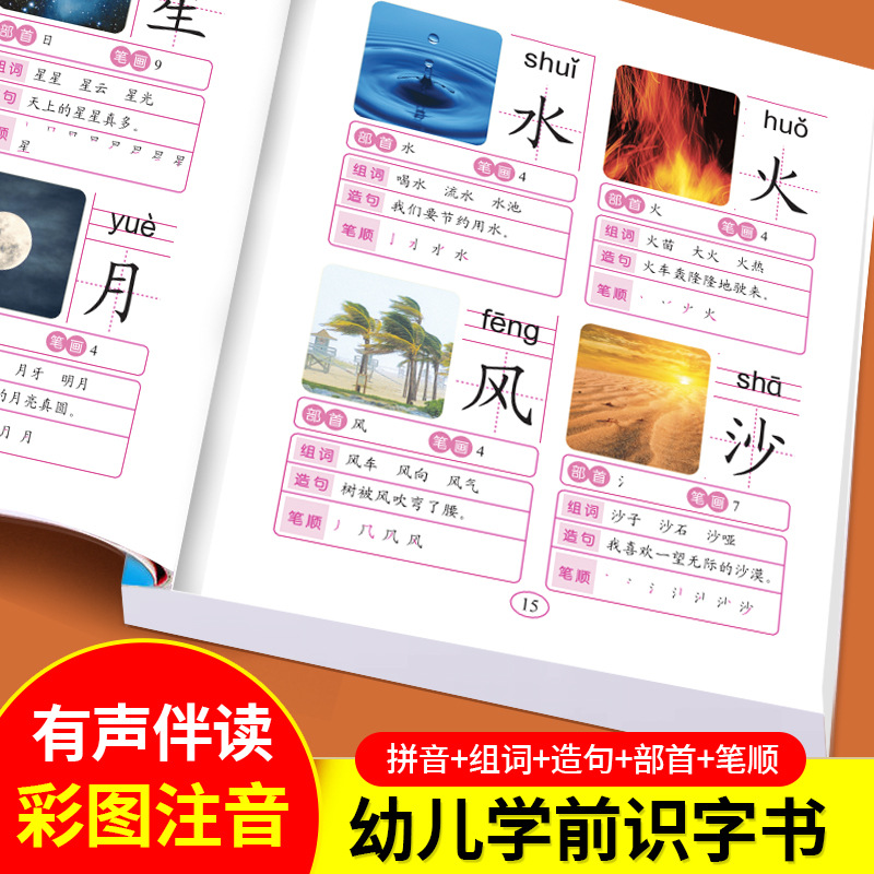 （识字大王3-8岁幼儿园幼小衔接宝宝入学准备学前看图识字有声伴读） - 图0