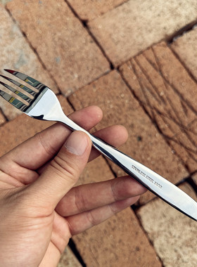 出口日系304不锈钢铲形勺叉套装便携实心创意餐具勺子叉子餐叉
