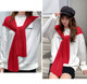Spring and Autumn Cashmere Knitted Shawl Women's Knotted Korean Style