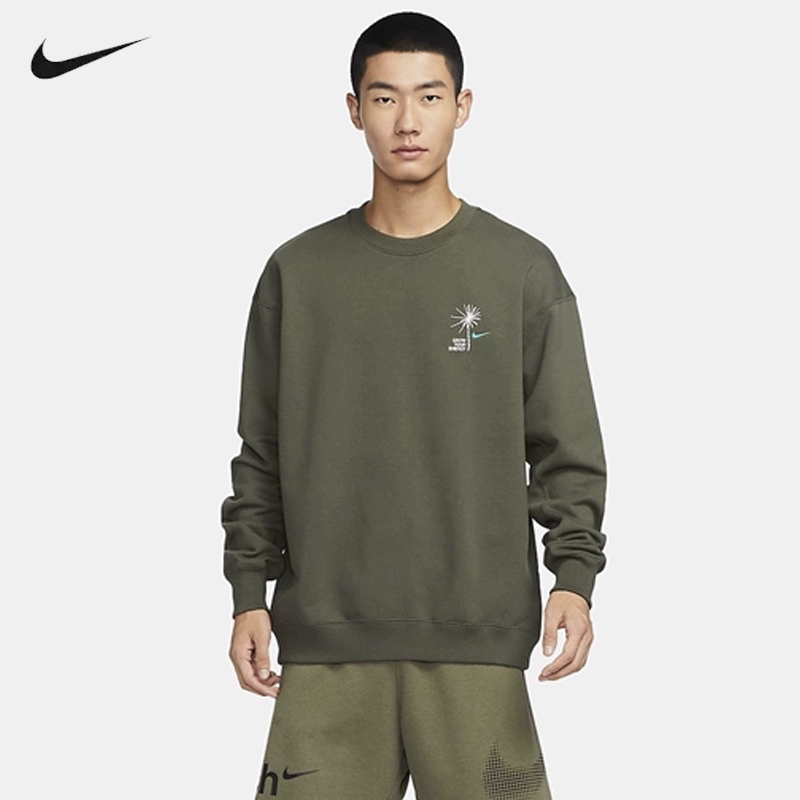 正品Nike耐克卫衣男秋季宽松圆领运动服针织休闲套头衫FV8457-325-图3