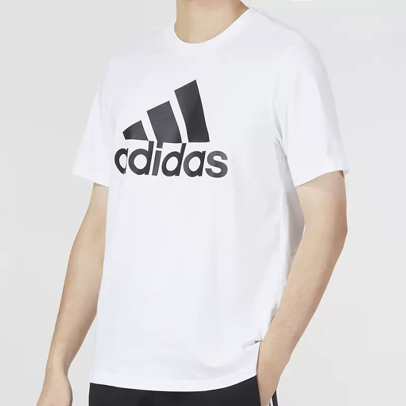 Adidas/阿迪达斯男子经典简约百搭休闲运动圆领透气T恤 IC9349 - 图0