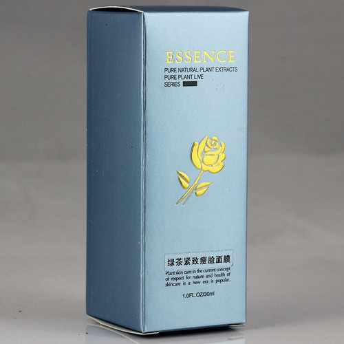 30ml蓝色精华液玻璃瓶纸盒 化妆品包装盒 包材定做印刷 现货供应 - 图3