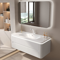 Rounded Corner Bath Cabinet Ceramic Integrated Basin Wash Table Washroom Washroom Washbasin Cabinet Combined Washbasin 2023 new