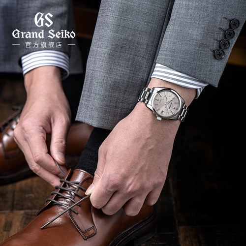 【入门SD】GrandSeiko冠蓝狮大精工gs香槟盘正装钢带男表SBGA437G-图3