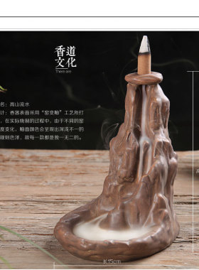 新中式复古陶瓷佛像倒流香炉家居客厅摆设桌面创意工艺品装饰摆件