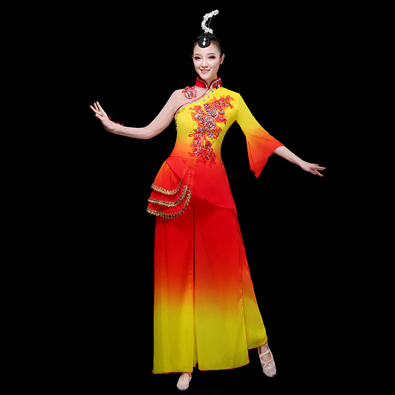 2020新款秋冬季打鼓扇子秧歌服 韵岚诗民族服装/舞台装