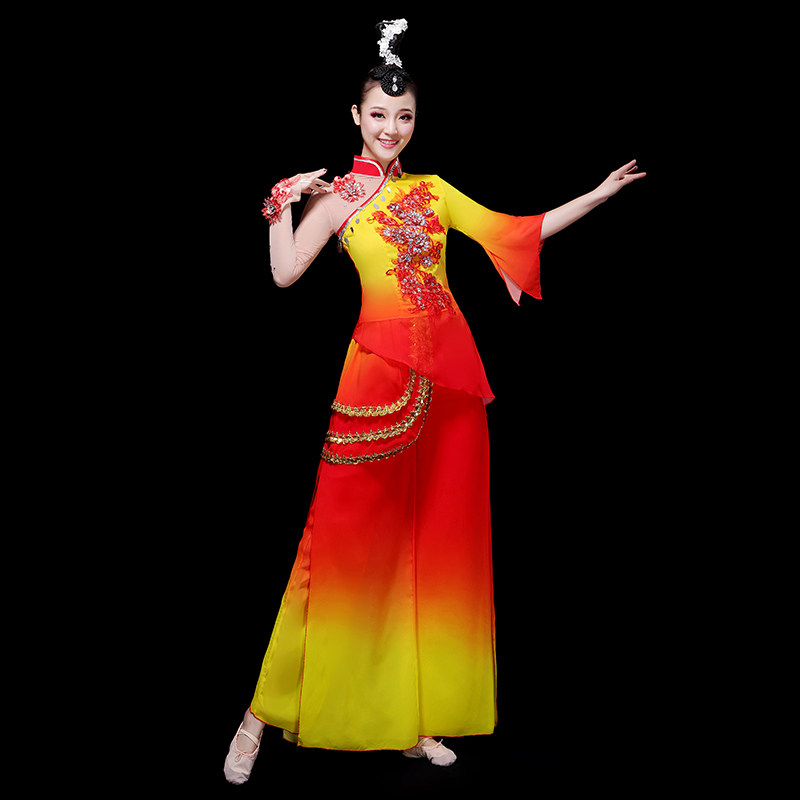 2020新款秋冬季打鼓扇子秧歌服 韵岚诗民族服装/舞台装