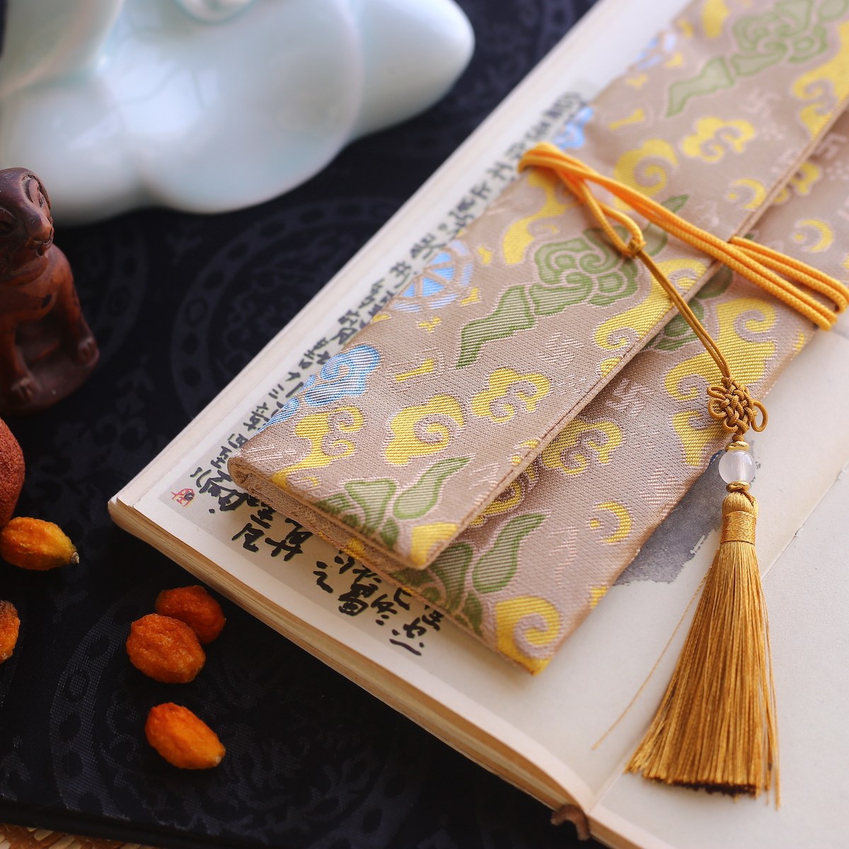 管香筒香香盒织锦布袋木梳首饰手串镇尺文房布袋茶道六君子收纳包,淘宝优惠券,粉丝福利购,淘宝优惠卷