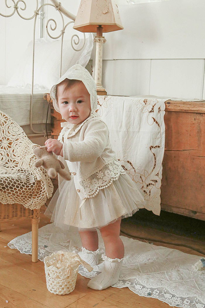 婴儿女童宝宝婴幼儿空调衫ins休闲衣秋装薄款1岁外套百搭开衫 - 图0