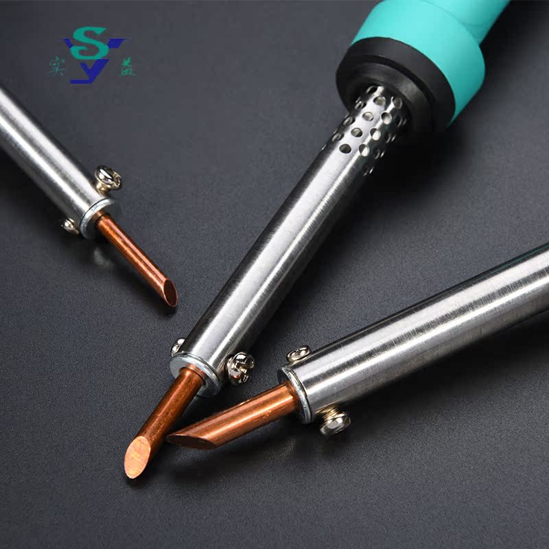 实益SY-202纯铜头锡焊电烙铁 外热式长寿命焊铁焊接工具30w40w60w - 图1