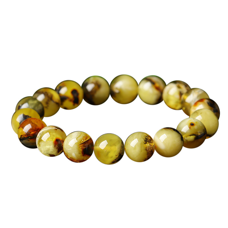 亲宝水晶异象女款共生原矿白手链 亲宝水晶手链