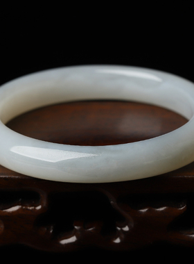 亲宝水晶烟白和田玉手镯