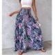ເອີຣົບແລະອາເມລິກາ elastic waist ວ່າງຂາກ້ວາງ pants pants ຫາດຊາຍສໍາລັບແມ່ຍິງ
