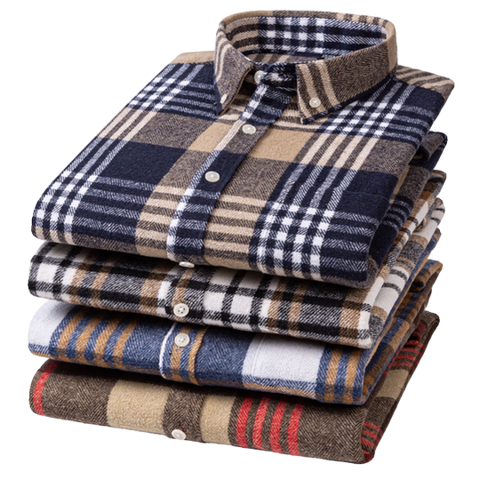 Paul 100% pure cotton men's thickened fur shirt