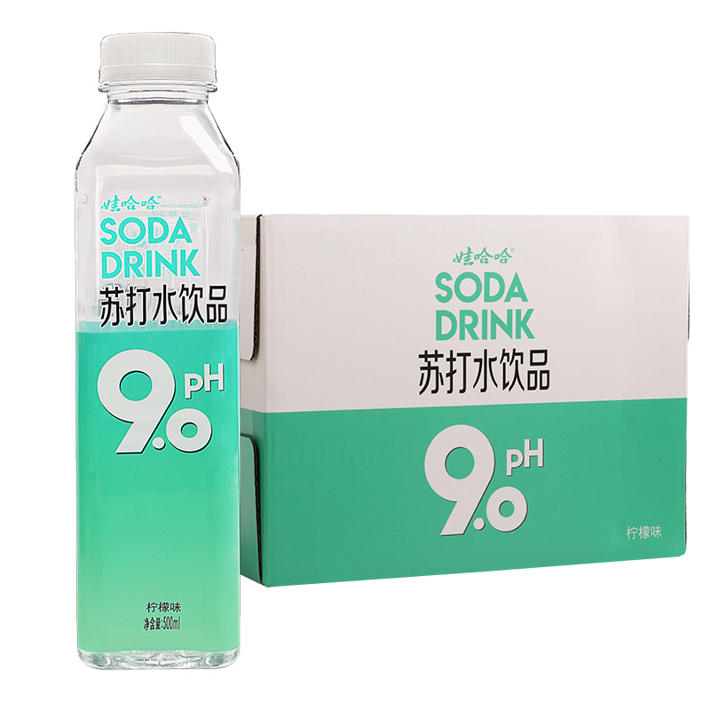 5月新货娃哈哈新PH9.0无汽苏打水饮品500ml*15瓶大瓶弱碱水大广 - 图0