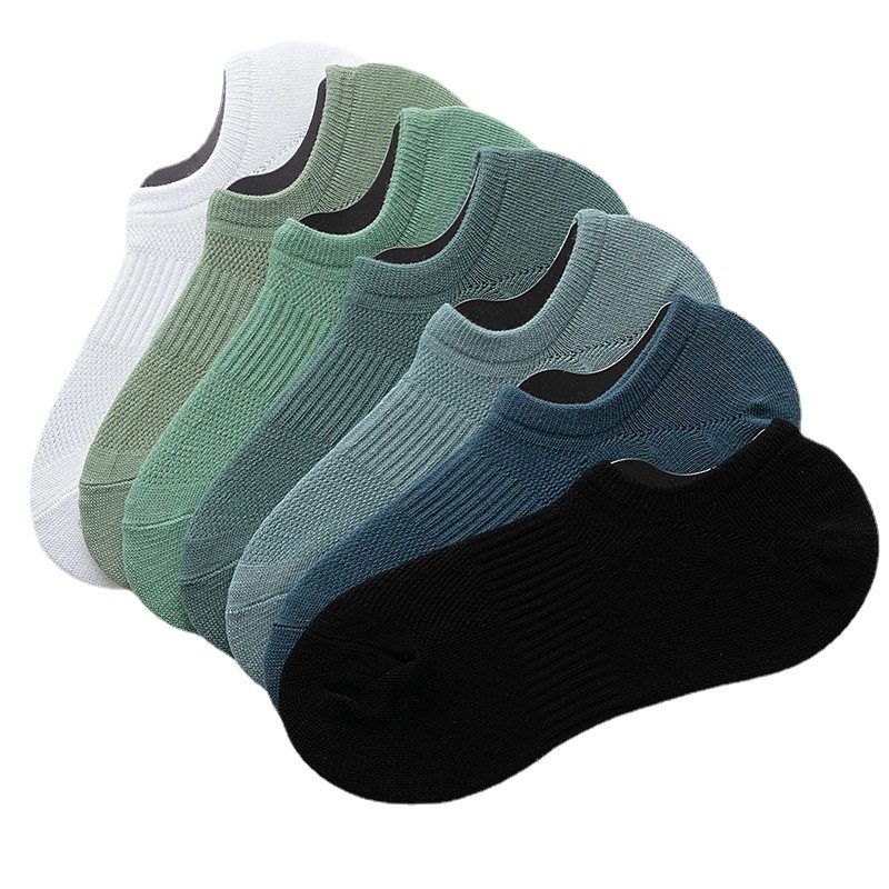 袜子男日系束腰船袜透气网眼隐形男袜浅口纯色大后跟棉质短袜,淘宝优惠券,粉丝福利购,淘宝优惠卷
