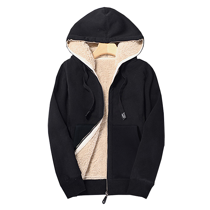 2024冬季羊羔绒加厚保暖卫衣女带帽衫拉链开衫韩版宽松大码潮外套 - 图3