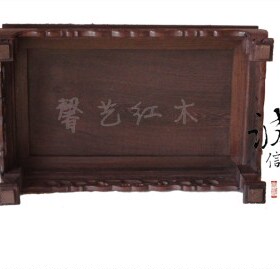 红木奇石盆景榫卯结构底座工艺品