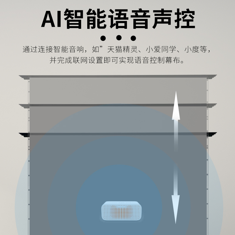 电动地升幕家用投影仪极米坚果爱普生4K地拉式超高清短焦抗光幕布