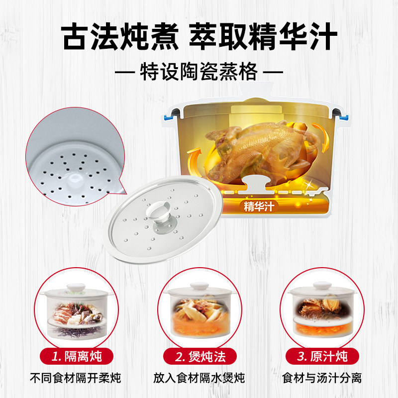 天际电炖炖锅燕窝炖盅隔水炖煲汤锅 天际电炖/煮粥锅/文火炉