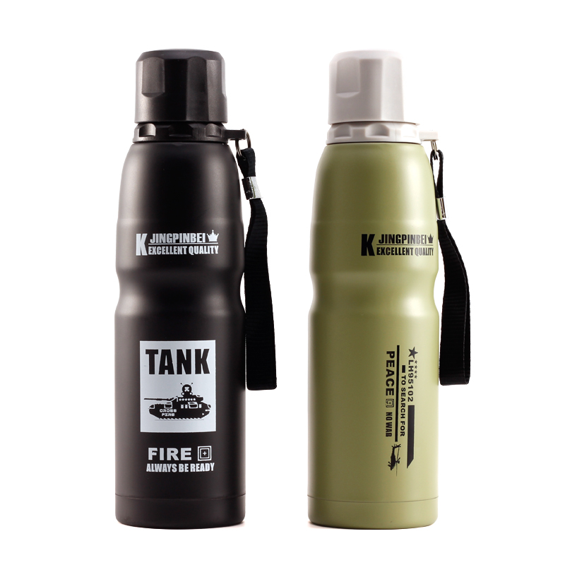 旅行杯子运动水壶大容量便携户外不锈钢保温水杯学生骑行杯子弹头 - 图3